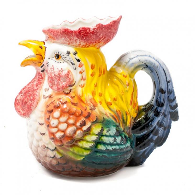 Керамічний глечик у вигляді півня "Пташиний двір" Ceramiche Bravo - фото