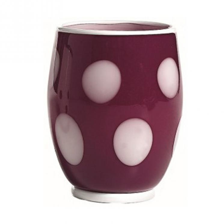 Склянка фіолетового кольору в білий горошок Bon bon Zafferano - фото