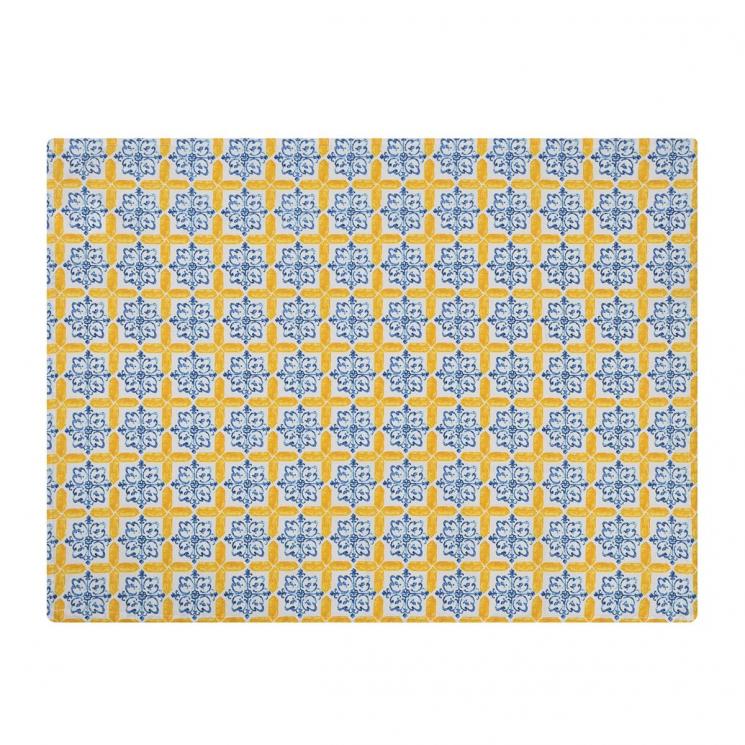 Рушник кухонний з жовто-блакитним орнаментом Medicea Brandani - фото