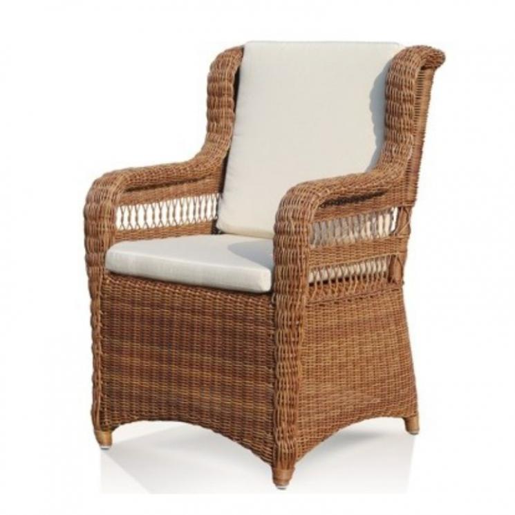 Плетене обіднє крісло з колекції вуличних меблів Ebony Skyline Design - фото