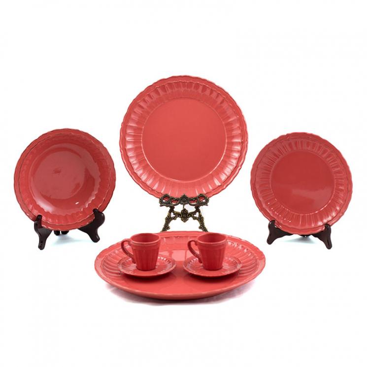 Червоний керамічний посуд Dalia Comtesse Milano - фото