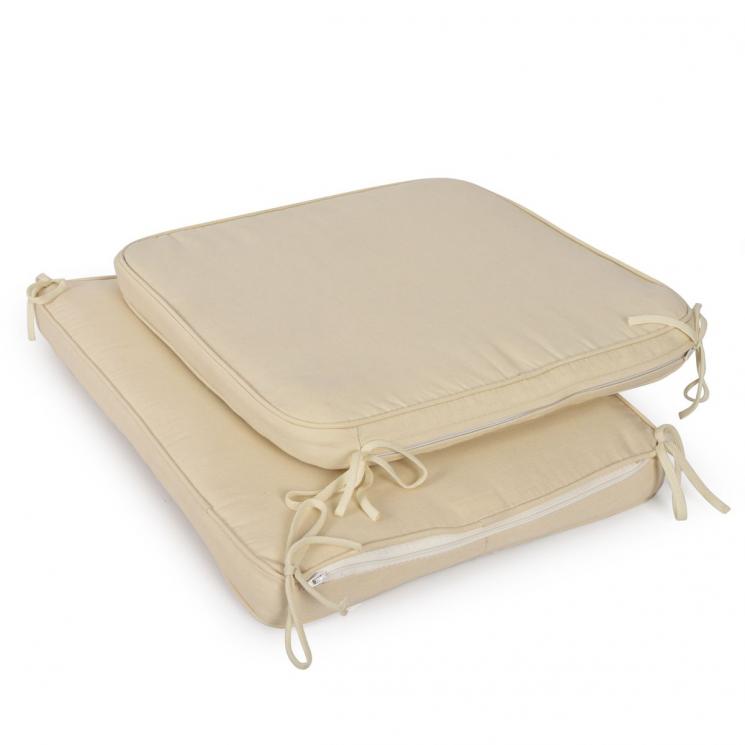 Набір з 2-х подушок для стільців Talenti світло-бежевого кольору - фото