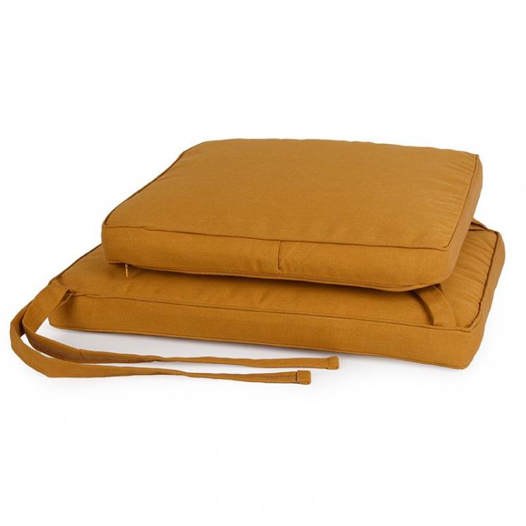 Набір з 2-х подушок з тефлоновим просоченням для стільців New London гірчичного кольору Villa Grazia - фото