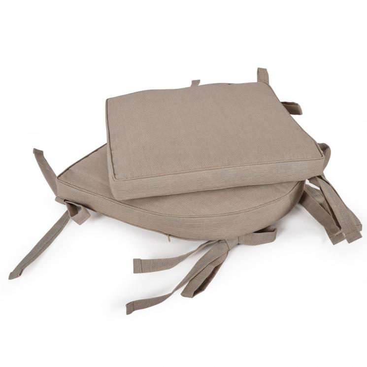 Набір з 2-х подушок з тефлоновим просоченням для стільців New Nicole темно-бежевого кольору Villa Grazia - фото