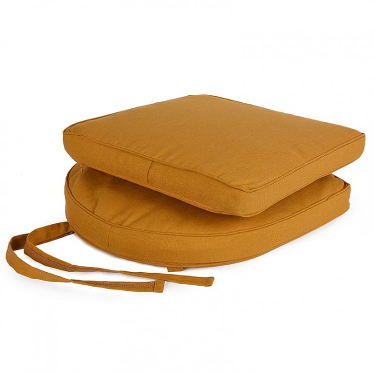 Набір з 2-х водовідштовхувальних подушок гірчичного кольору для стільців New Nicole Villa Grazia - фото