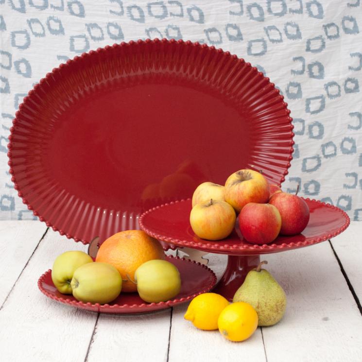 Червоний посуд з "перлинками" Pearl Costa Nova - фото
