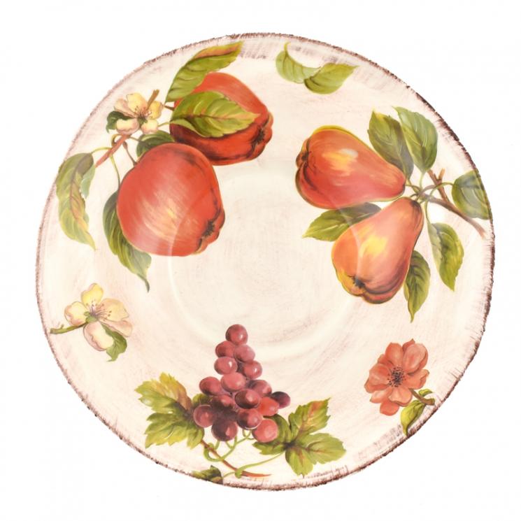 Великий керамічний салатник із зображенням фруктів «Осінній ноктюрн» Villa Grazia - фото