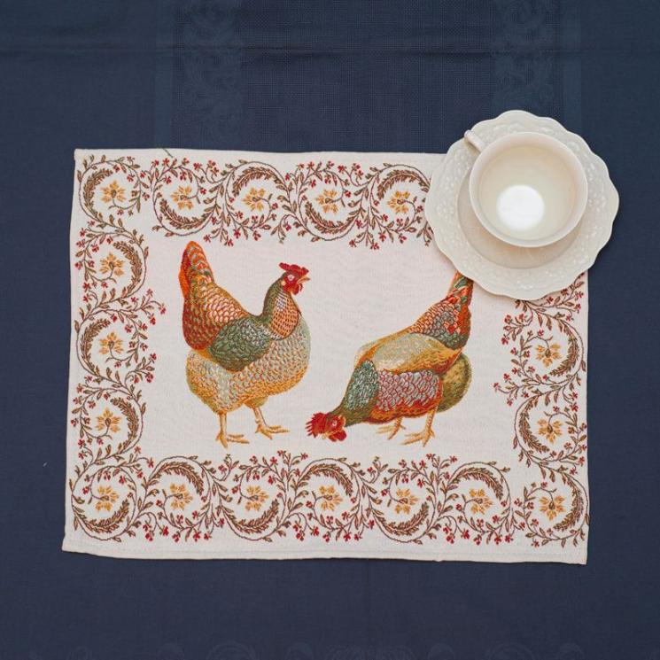 Серветка тканинна "Курячий двір" Emilia Arredamento - фото