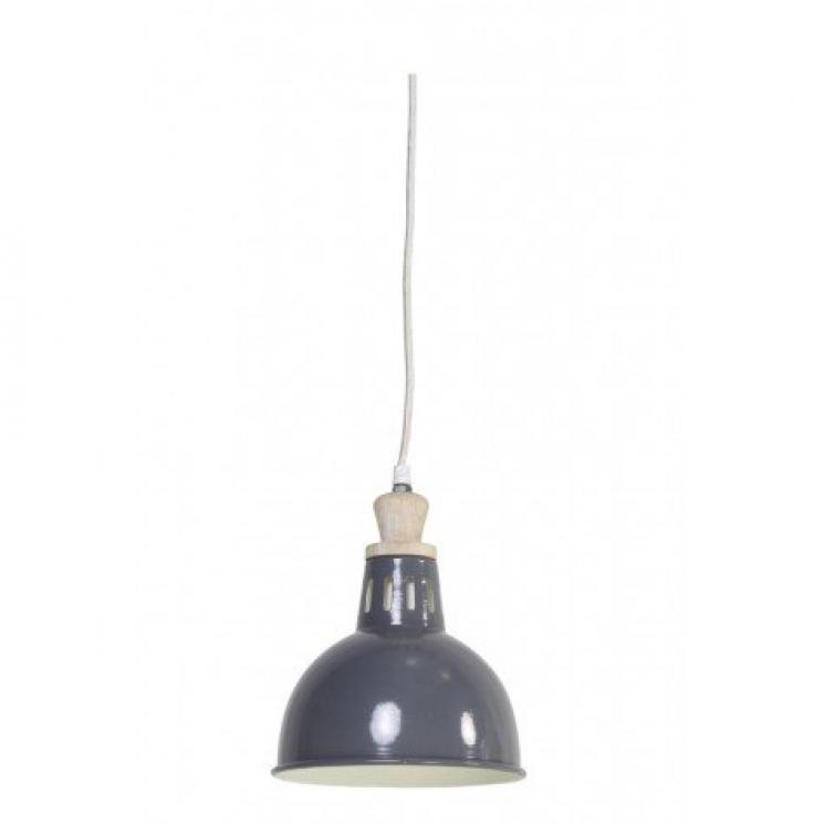 Почіпний світильник у стилі лофт із металевим плафоном сірого кольору Light and Living - фото