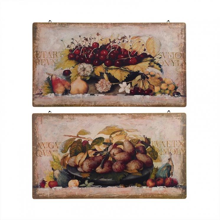 Набір з 2-х картин у старовинному стилі "Фрукти та ягоди" Decor Toscana - фото