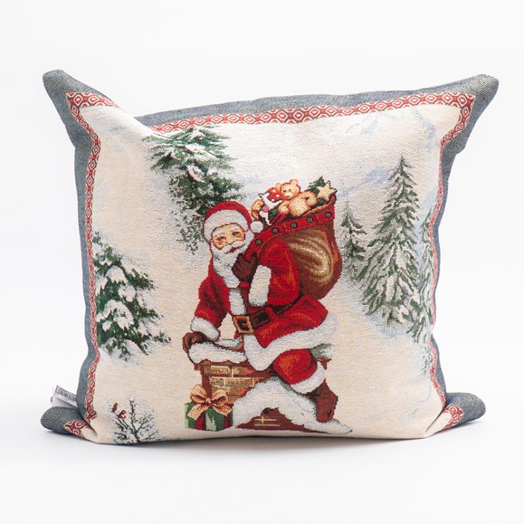 Гобеленова диванна наволочка з люрексом «Різдвяний сюрприз» Villa Grazia - фото