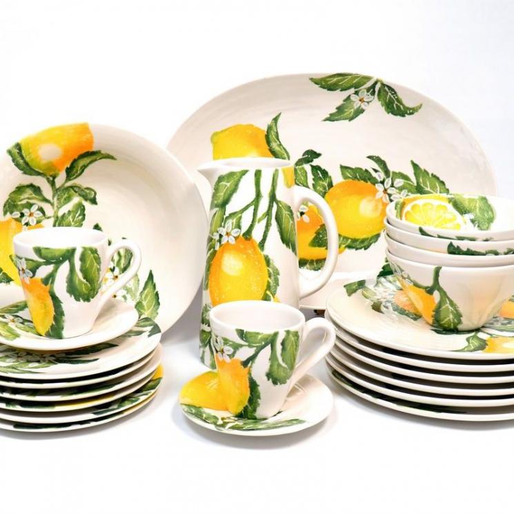 Колекція столової кераміки та декору з яскравим дизайном «Сонячний лимон» Villa Grazia - фото