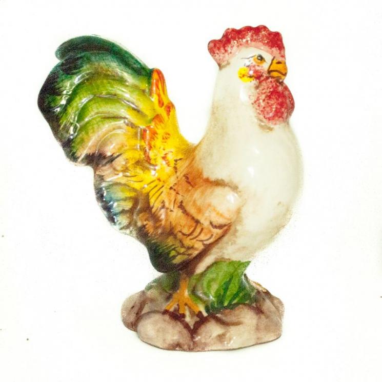 Статуетка у вигляді сердитого півника "Пташиний двір" Ceramiche Bravo - фото