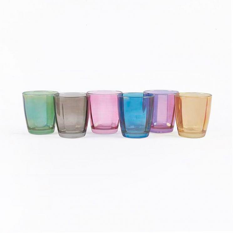 Набір із 6-ти різнокольорових склянок Villa Grazia - фото