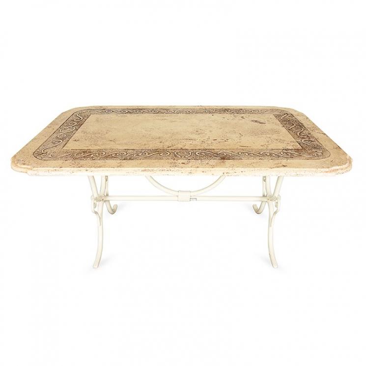 Прямокутний стіл із травертину в античному стилі Perseo Talenti - фото