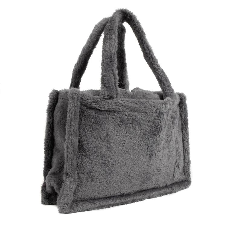 Комплект плед з сумкою темно-сірого кольору Teddy Centrotex - фото