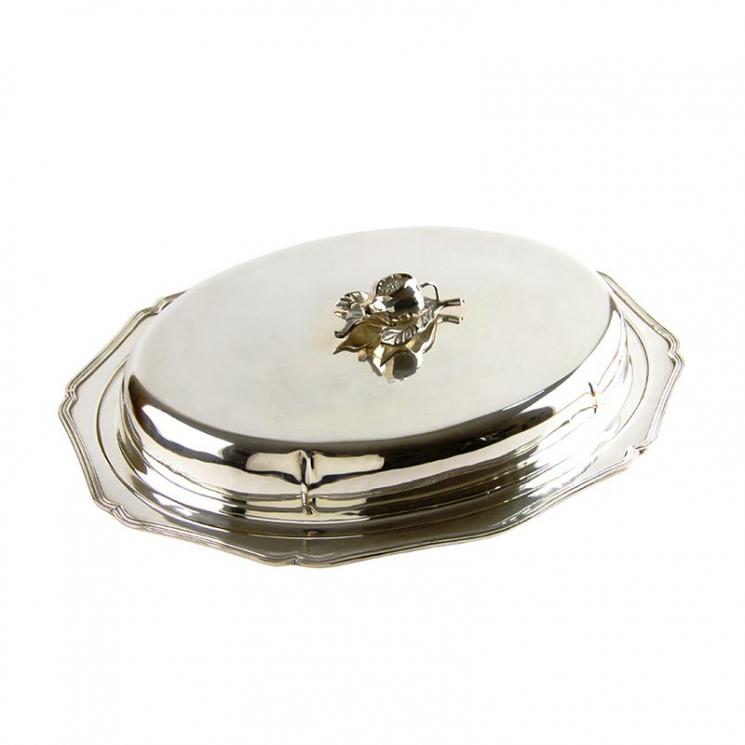 Комплект з металевої таці у з кришкою та скляною формою для випікання Royal Family - фото