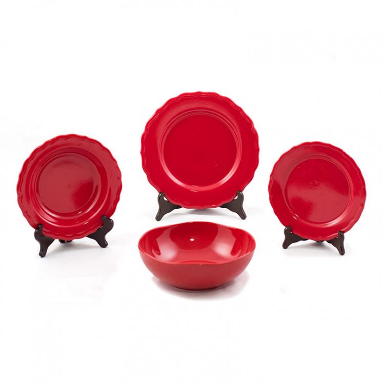Claire - яскраво-червоний керамічний посуд Comtesse Milano - фото