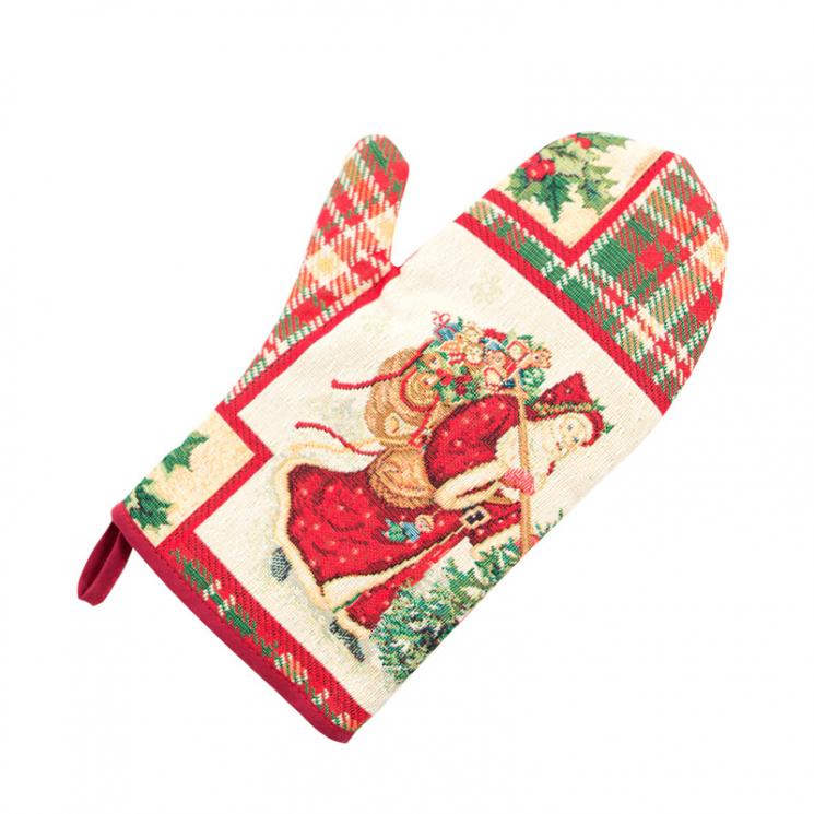 Гобеленова прихватка-рукавичка "Щасливого Різдва" Emilia Arredamento - фото