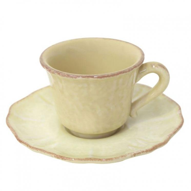 Чашки для кави із блюдцями, набір 6 шт. Impressions yellow Costa Nova - фото