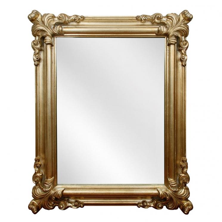 Прямокутне дерев'яне дзеркало бронзового кольору Mastercraft - фото
