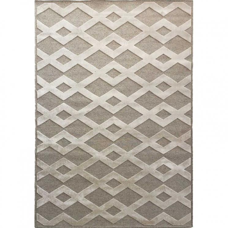 Бежевий вовняний килим з ефектом, що переливається Wool SL Carpet - фото