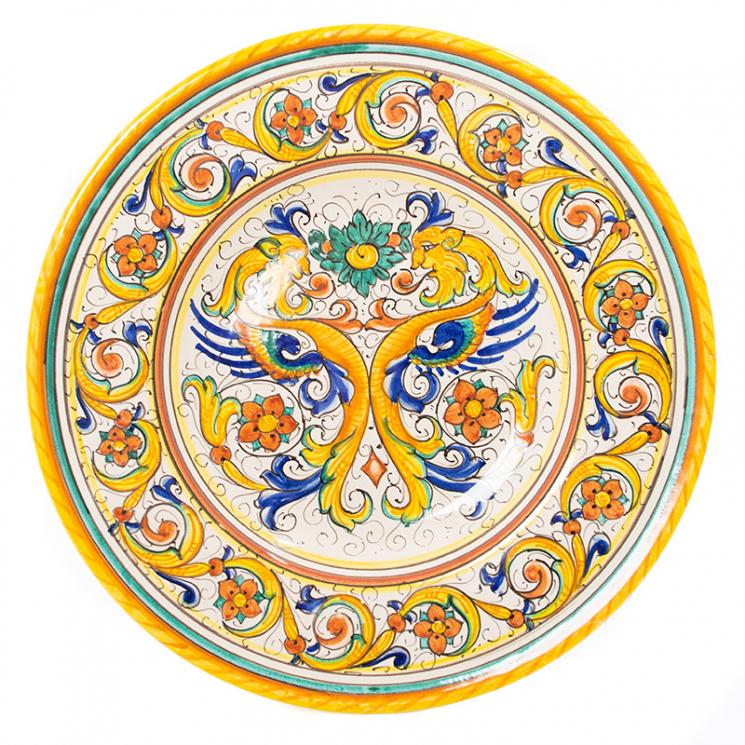 Настінна тарілка у стилі старовинних італійських фресок Raffaellesco L´Antica Deruta - фото