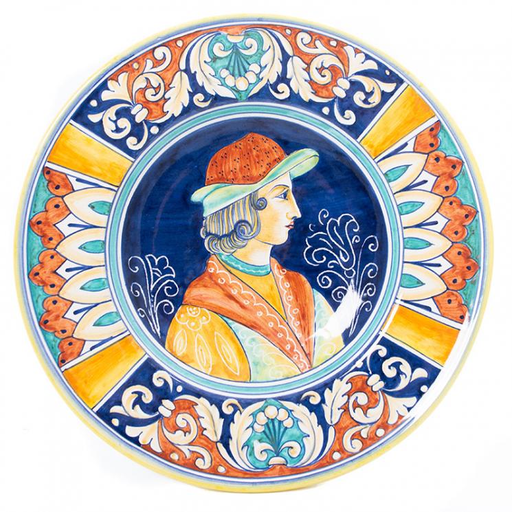 Декоративна тарілка з ручним розписом у старовинному стилі Museo Plate L´Antica Deruta - фото
