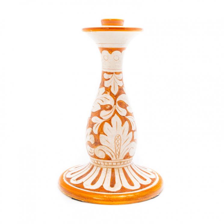 Керамічний свічник із ексклюзивної колекції декору Scalfito L´Antica Deruta - фото