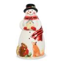 Фігурний бісквітник з кераміки "Різдво зі сніговиком"