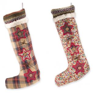Шкарпетки для подарунків з декором у вигляді зірочок