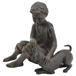 Статуетка "Хлопчик із собакою" Hilda