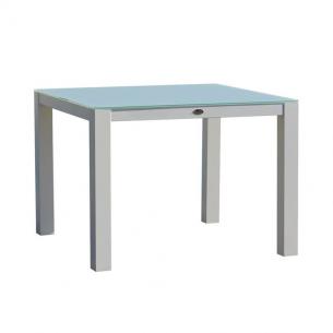 Квадратний стіл білого кольору для тераси Axis