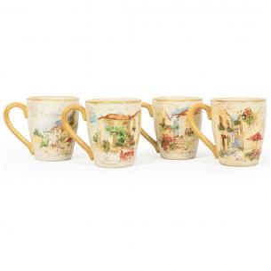 Набір із 4-х чайних чашок з пейзажами "Римські канікули"