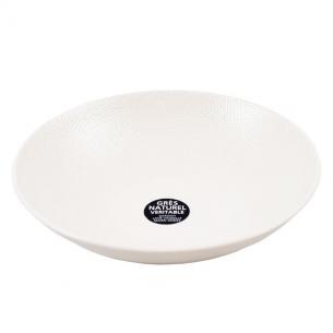 Біла тарілка для супу з виразною текстурою Vesuvio