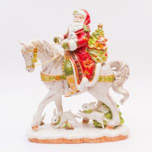 Велика статуетка Санта на коні