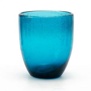 Склянка синього відтінку зі скла з бульбашками Bastide