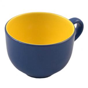 Велика чашка 400 мл жовто-синього кольору Jumbo