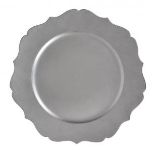 Тарілка підставна кольору срібла Lea Silver