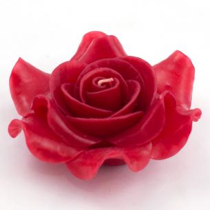 Ароматична свічка у формі троянди пурпурного кольору