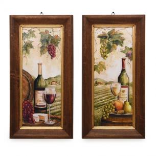 Набір із 2-х вертикальних картин "Виноградні поля"