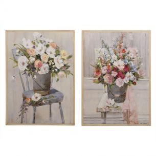 Набір з 2-х картин з малюнком пишних букетів "Квіти"