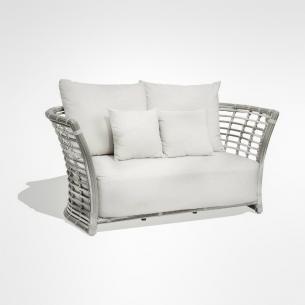 Білий на 2 особи диван для саду або тераси Villa