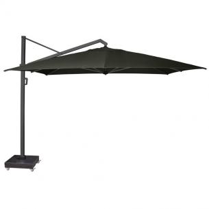 Прямокутна парасоля для вулиці сіро-чорна Icon premium
