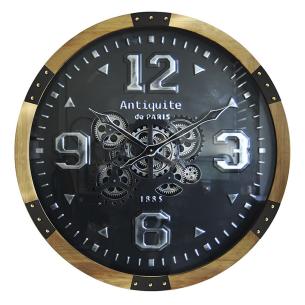 Стильний настінний годинник з чорним циферблатом 