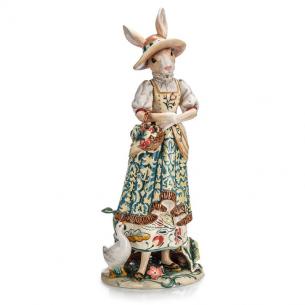 Колекційна великодня статуетка дивовижної ручної роботи «Місіс Кролик»