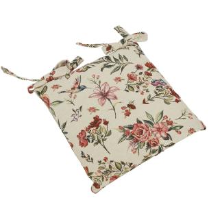 Подушка для стула "Колібрі та квіти" Villa Grazia Premium