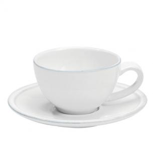 Чашки із блюдцем білі для кави, набір 6 шт. Friso