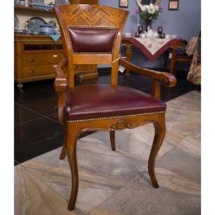 Стілець-крісло з натурального різьбленого дерева з інкрустацією шпоном Gabrielli Mobili