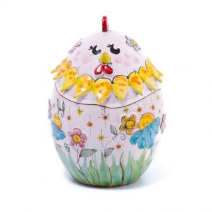 Яйце керамічне Великдень, декор Квіткова галявина